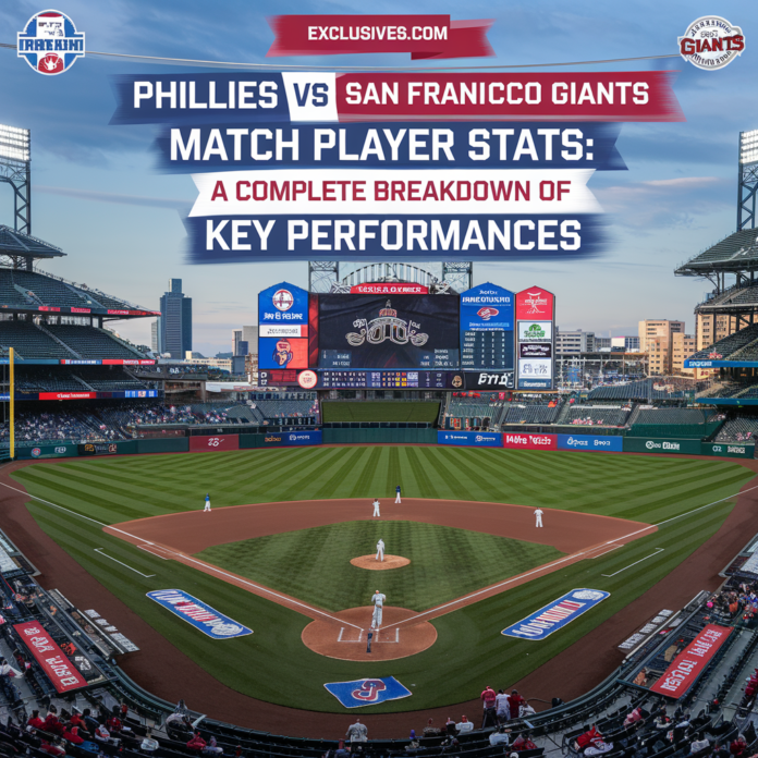 phillies vs san francisco giants match player stats