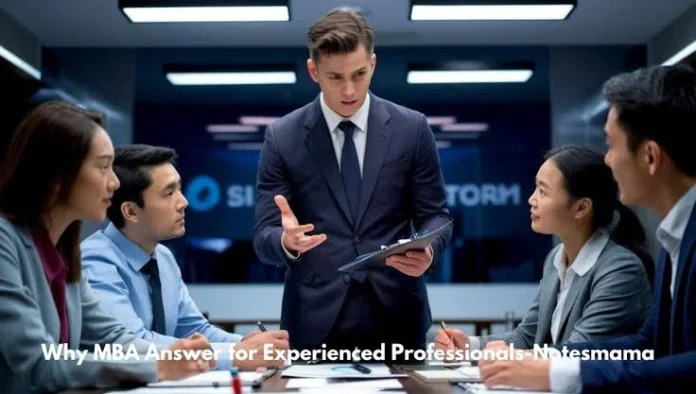 why mba answer for experienced professionals-notesmama